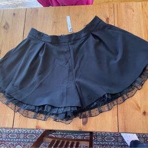 ASOS Luxe Plus NTW flippy shorts w/ polka dot detail